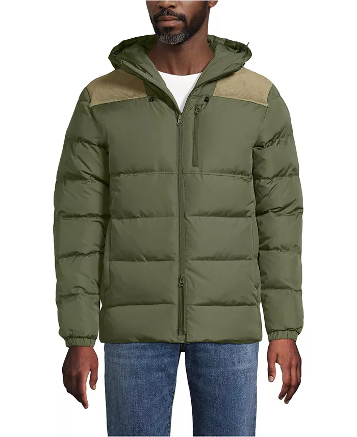 Men's Corduroy Max 600 Down Puffer Hooded Jacket