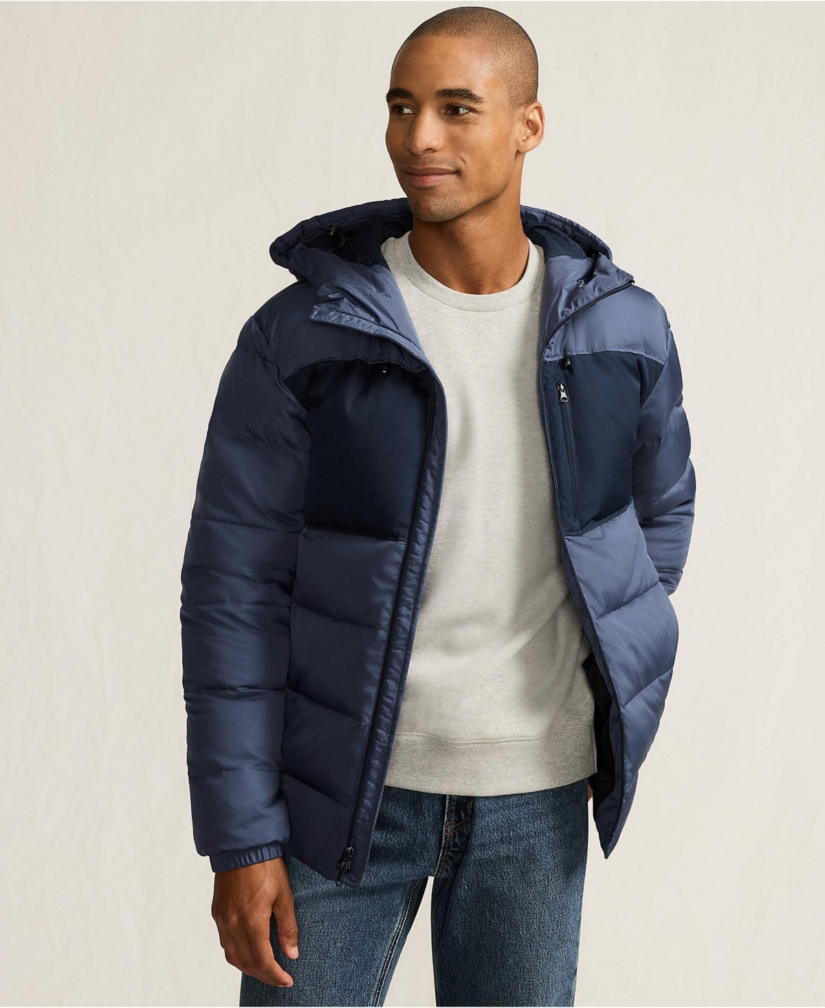 Lands' End Men's Max 600 Down Puffer Hooded Jacket
