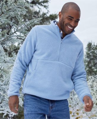 Men's Half Zip High Pile Fleece Pullover