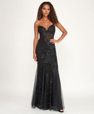 Juniors' Sweetheart Mermaid Gown