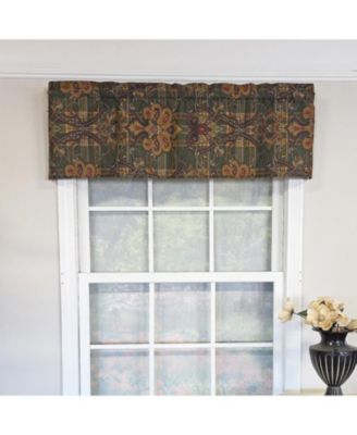 100% Cotton High Quality Espadas Tailored Window Valance with 1.5" Rod Pocket 50" W X 12" L Hunter