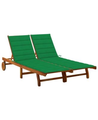 Sunlounger Natural wood Solid Acacia wood Large