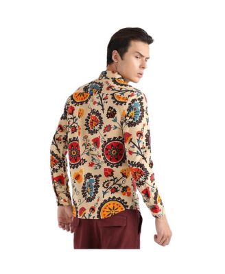 Men's Multicolour Ethnic Floral Shirt