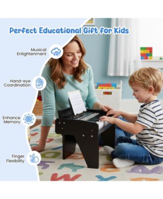 25 Keys Digital Piano with Music Stand,Teaching Mode,Lighted Keys, Adjustable Speed