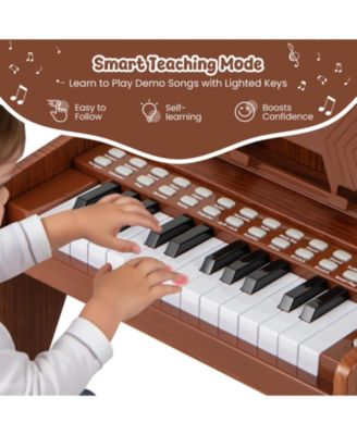 25 Keys Digital Piano with Music Stand,Teaching Mode,Lighted Keys, Adjustable Speed