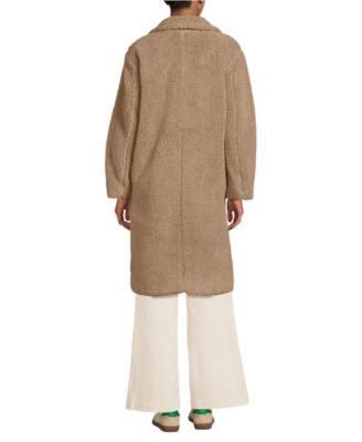 Women's Double Breasted High Pile Fleece Coat