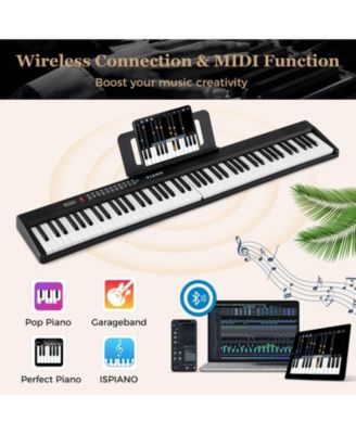 88 Key Foldable Digital Piano Keyboard With Semi Weighted Keys And Carrying Bag