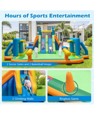 Inflatable Water Park with Slides, Pool & Sports Games