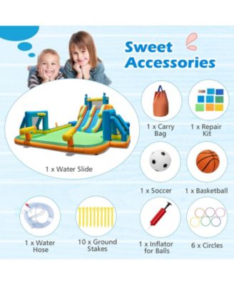 Inflatable Water Park with Slides, Pool & Sports Games