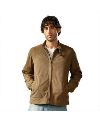 Men's Coffee Brown Corduroy Rider Jacket