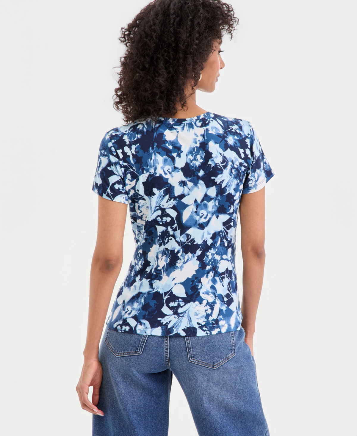 I.n.c. International Concepts Women's Short-Sleeve Printed Crewneck T-Shirt, Macy's Exclusive