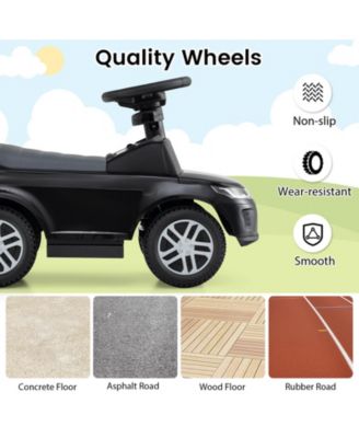 Kids Ride on Push Car with Horn & Start-up Sound Under-seat Storage Push Handle