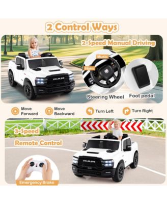 24V 2 Seater Ride on Truck w/Remote Control 3 Speeds Bluetooth LED Headlight