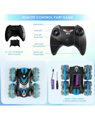 Amphibious Waterproof 360° Flips 4WD RC Stunt Car  2.4GHz All-Terrain Vehicle Birthday Gift