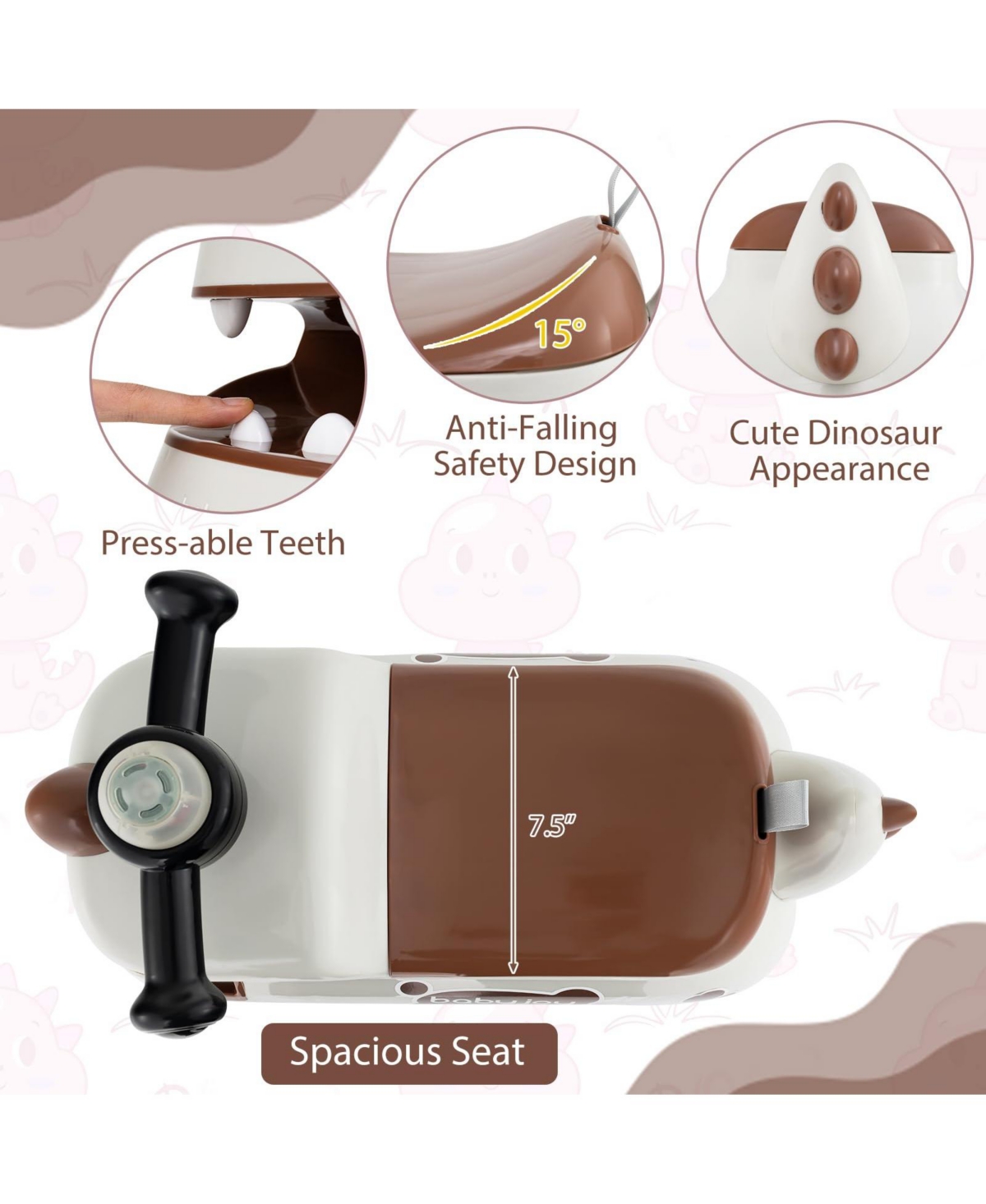 Toddler Ride on Toy Walking Sliding Car with Lights and Music