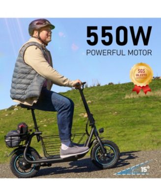 Electric Scooter for Adults, Foldable Scooter with 550W Motor 18.6 MPH 20 Mile Distance