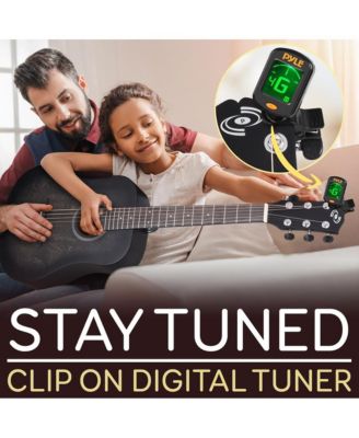 34" Acoustic Guitar Kit - 6-String 1/2 Junior Size Guitar with Accessories, Black (PGA820BK)