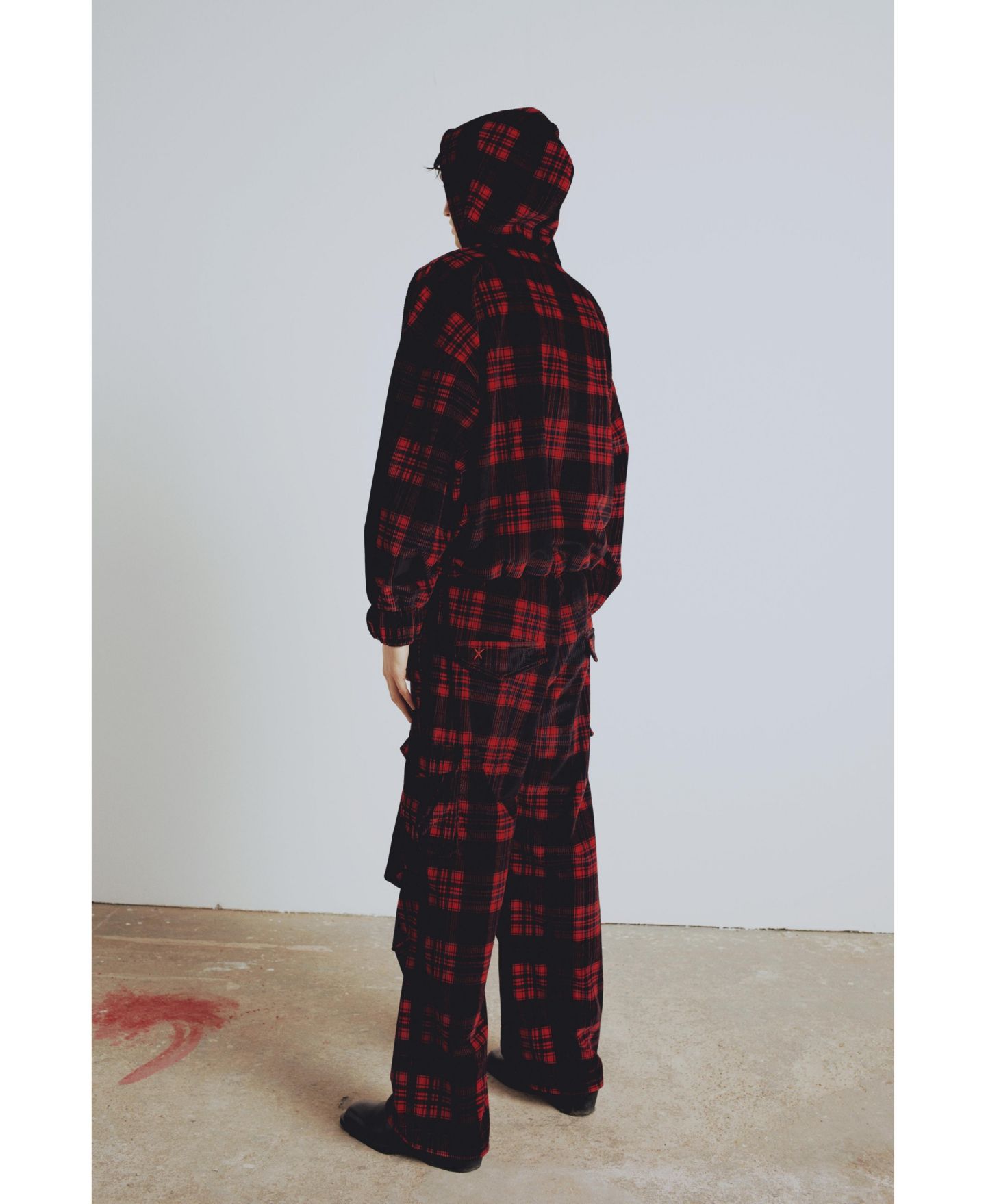 Женские брюки PCFG Cotton Plaid Cargo, цвет: Красный — фото 3