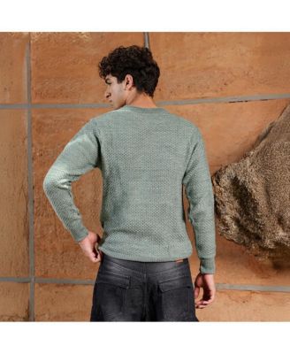 Men's Geo-Jacquard Knit Pullover Sweater