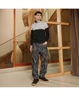 Men's Coin Grey & Onyx Black Block Pullover Hoodie