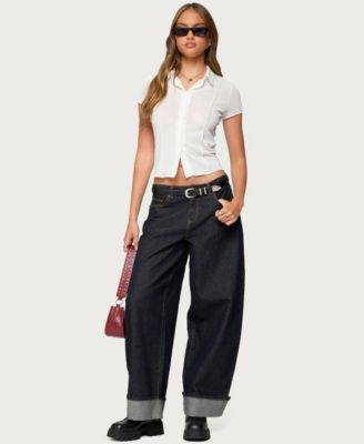 Women's Geena Semi Sheer Button Up Shirt