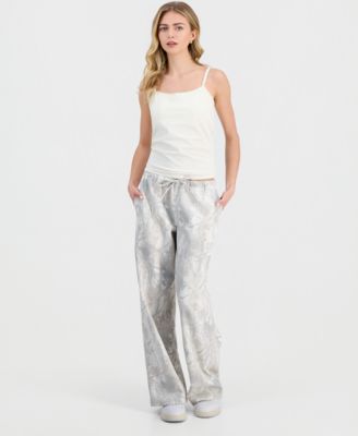 Juniors' Woodland Camo Drawstring Jeans