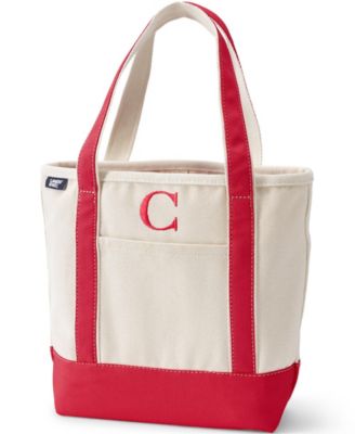 Pre-Monogrammed Letter C Canvas Tote Bag