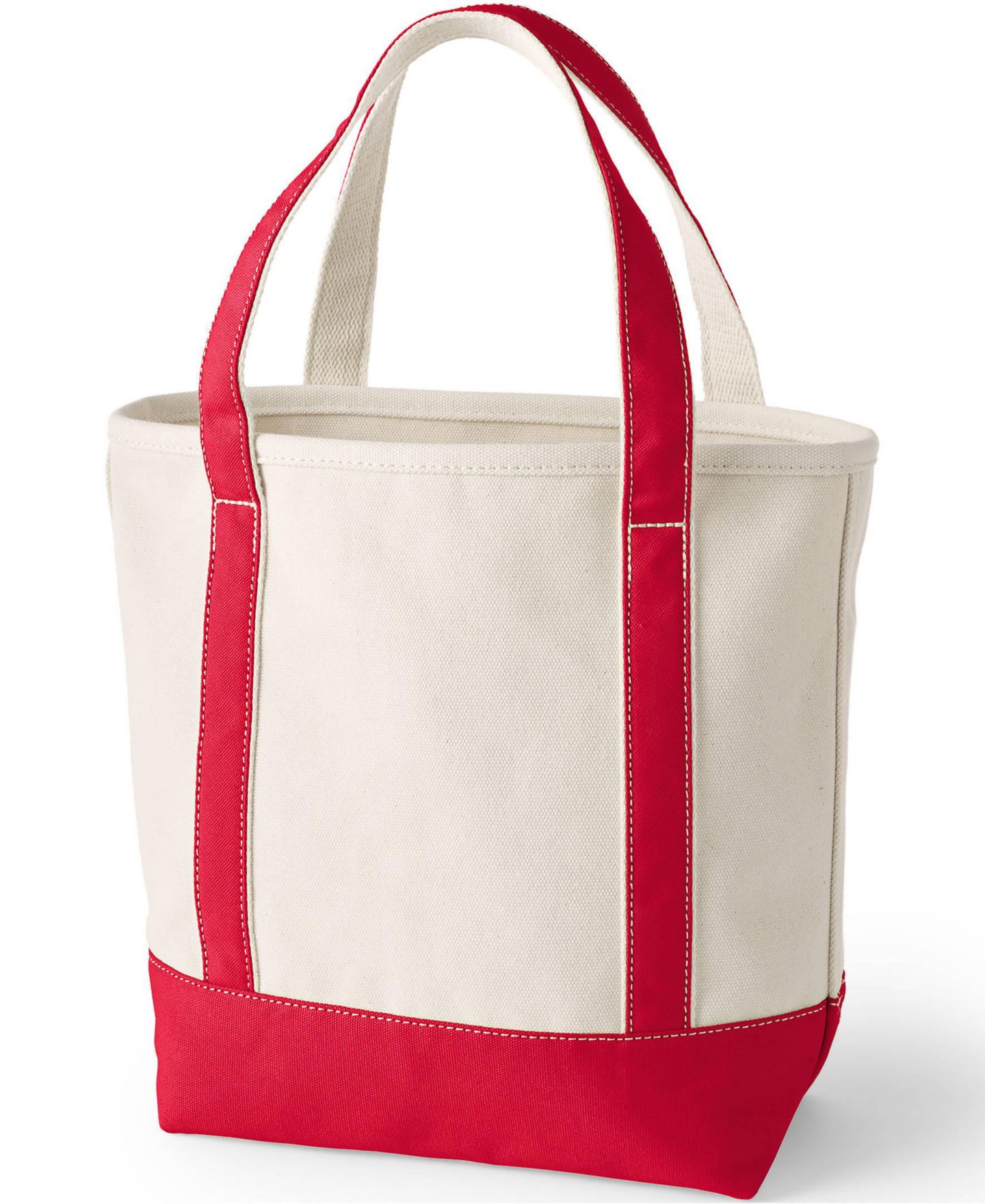 Сумка Lands' End Pre-Monogrammed Letter M Canvas, цвет: Натуральный / Красный — фото 3