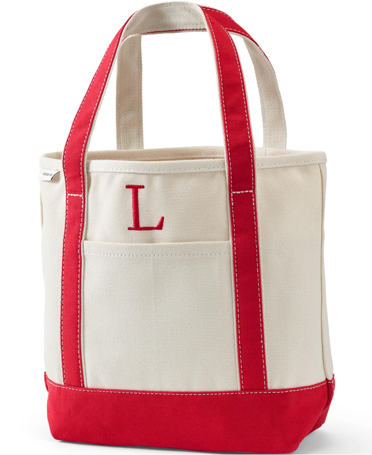 Lands' End Pre-Monogrammed Letter L Canvas Tote Bag