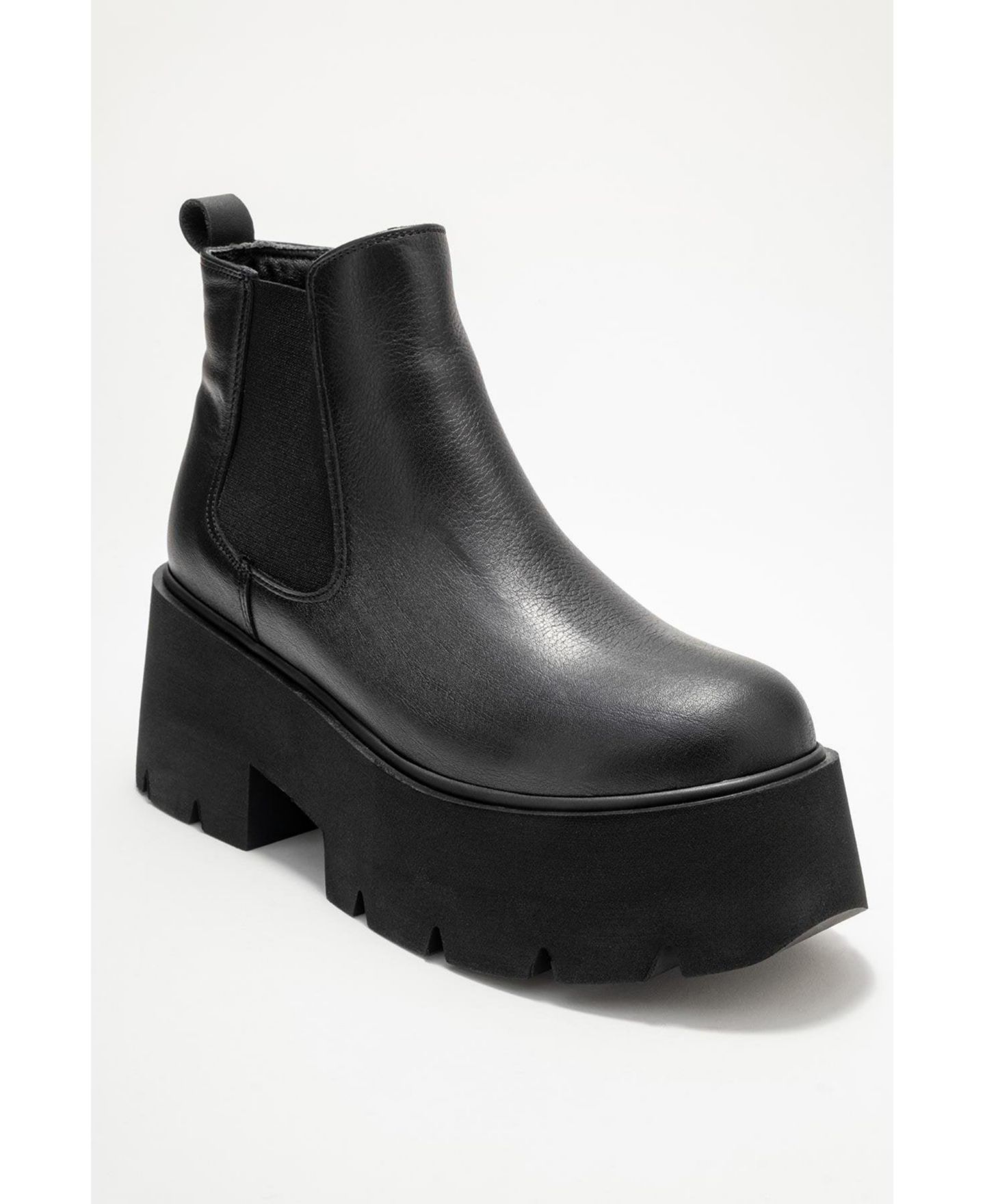 Женские кожаные ботинки-челси Forever & Always Shoes Clen на платформе, цвет: Чёрный кожаный — фото 1