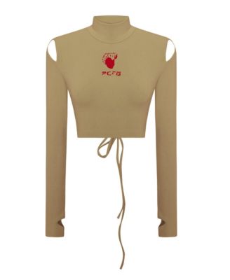 Women's Cotton Long Sleeve Crop Top