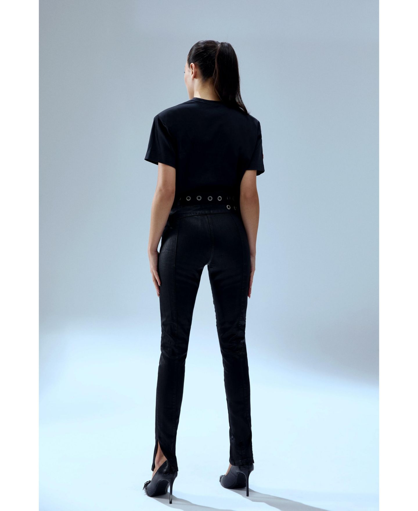 Женская футболка PCFG Cotton Your Itch Shoulder Padded, цвет: Угольно-чёрный — фото 8