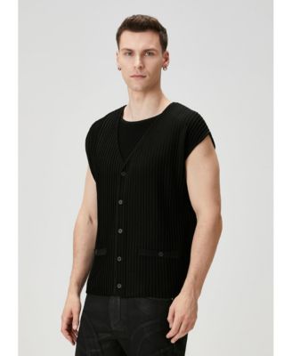Women's Men's Relaxed-Fit Sleeveless Knit Sweater Vest