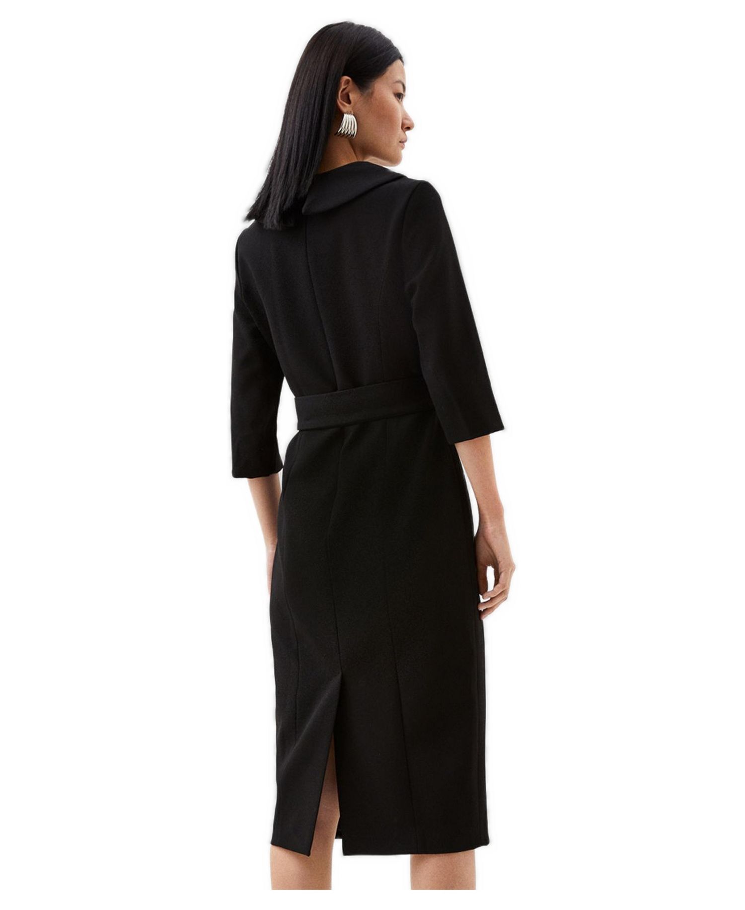 Women's Roll Neck Pencil Midi Dress