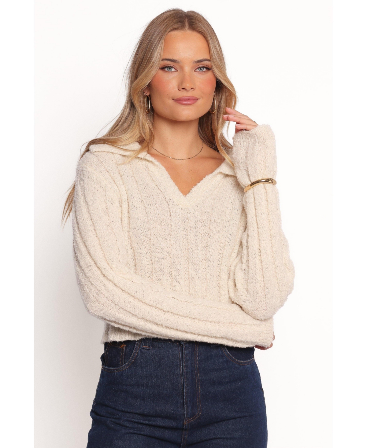 Petal and Pup Women's Romy Collar Knit Sweater