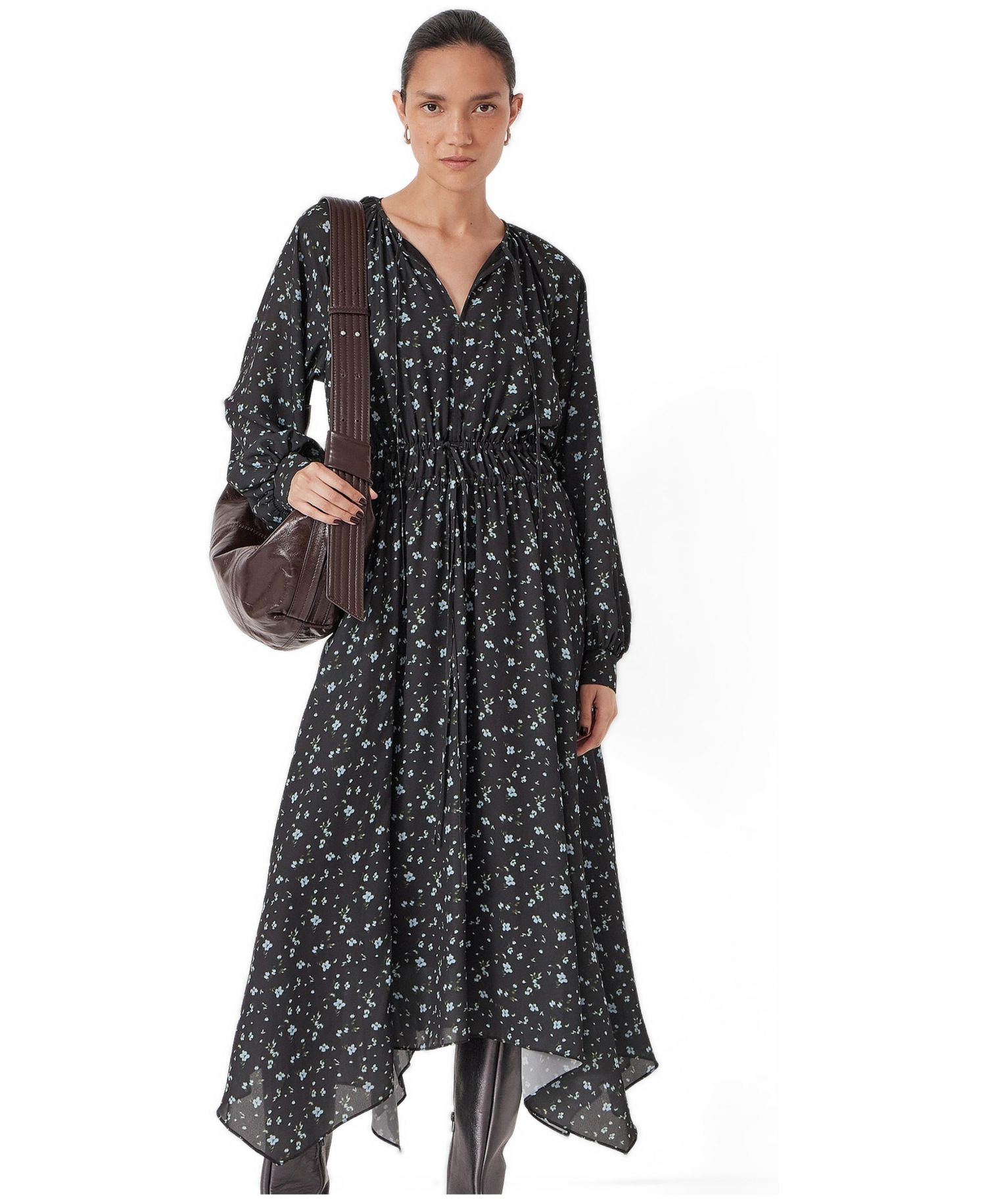 Women's Odelia Printed Long Sleeve Chiffon Dress