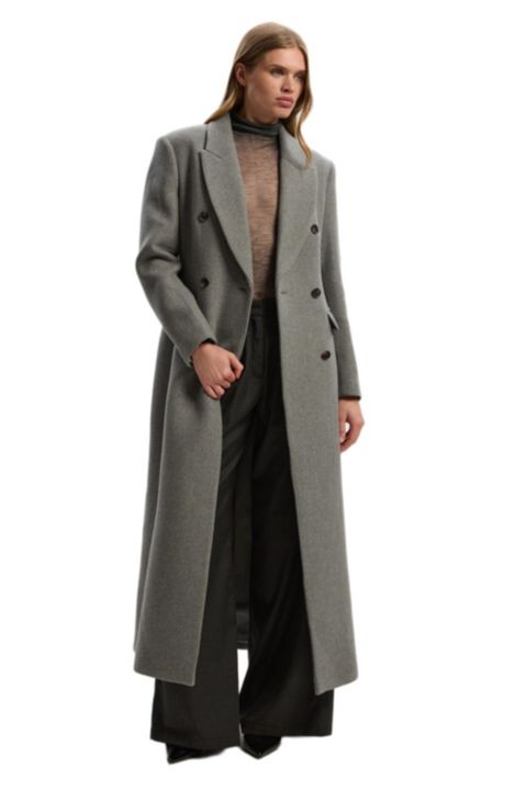 Женские куртки Karen Millen Wool Double Breasted Tailored Maxi Coat