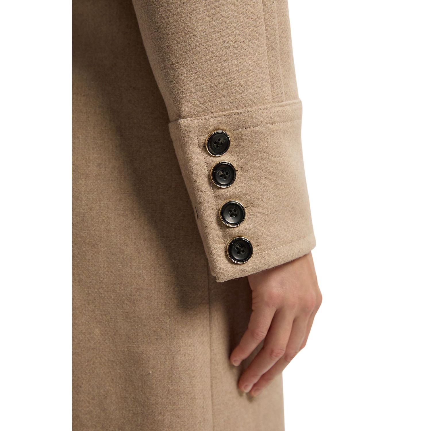 Women's Wool Tailored Belted Midi Coat