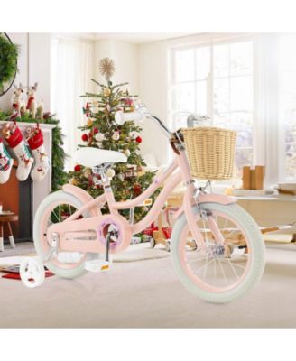 Kids Bike with Training Wheels and Adjustable Handlebar Seat