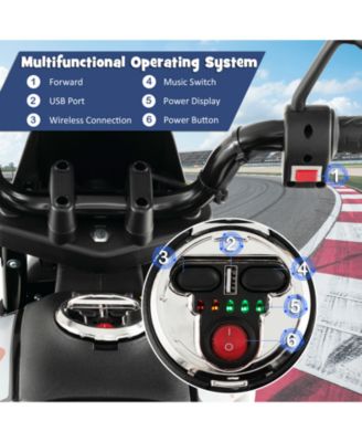 Aprilia Licensed Kids Ride On Motorcycle with 2 Training Wheels