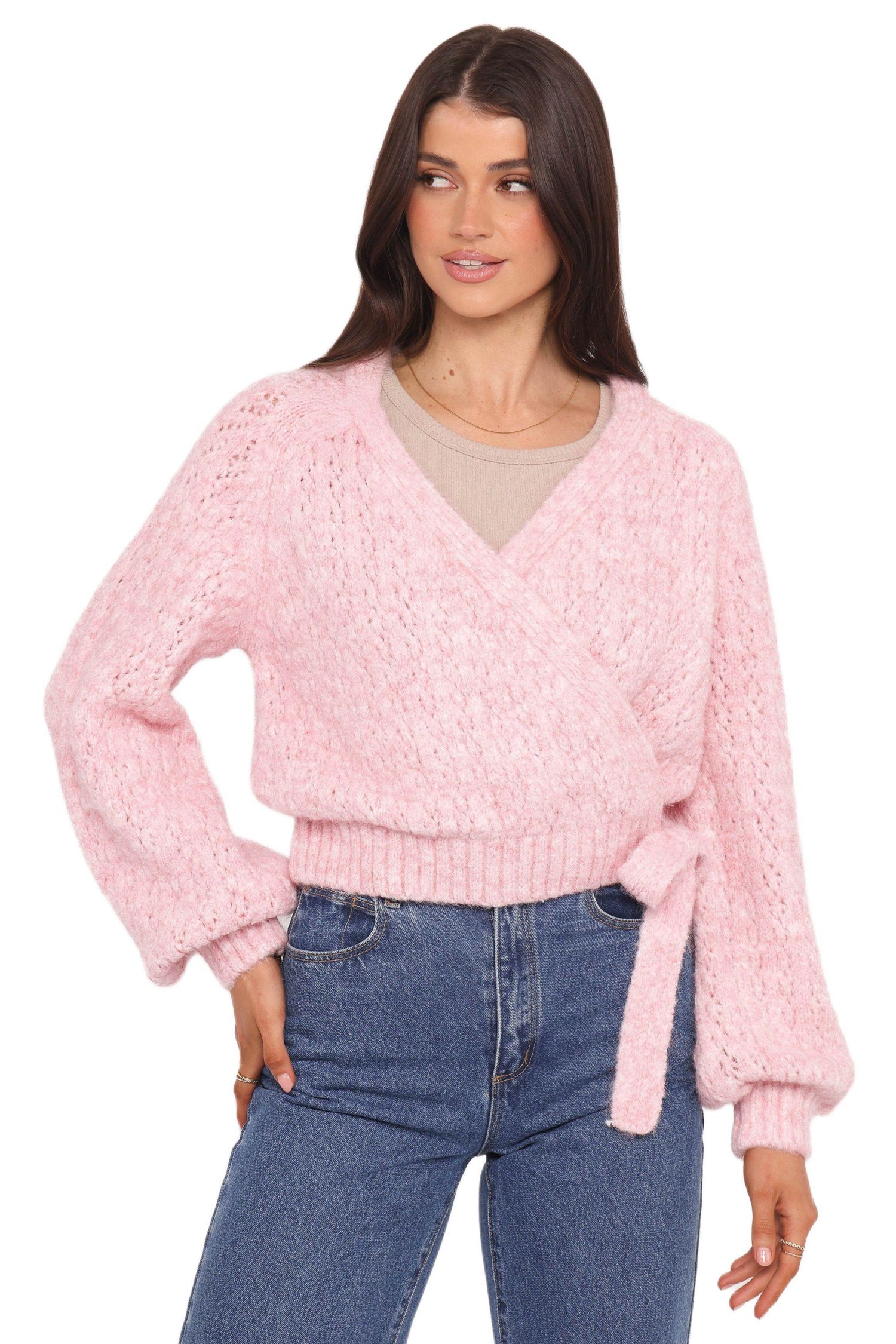 Women's Etta Ballet Wrap Knit Sweater.