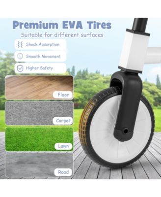 Toddler Convertible Trike with 86° Limited Steering Angle and Carbon Steel Frame