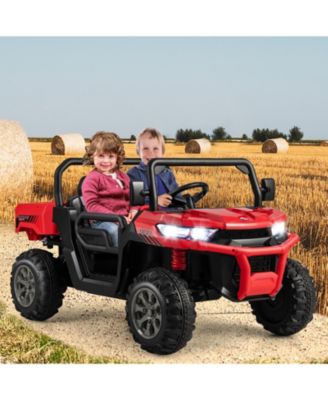 2-Seater Kids Ride On Dump Truck with Dump Bed and Shovel