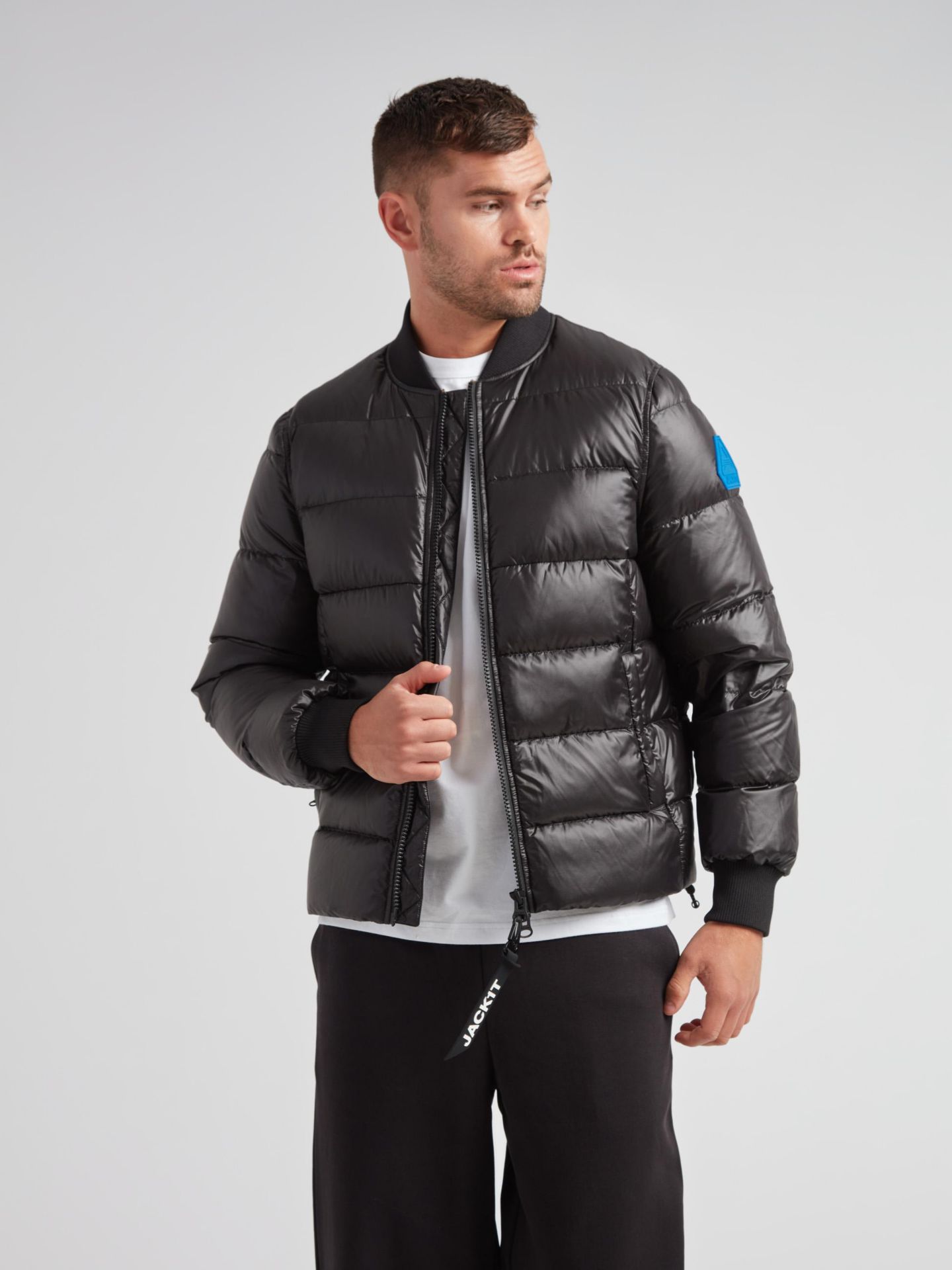 Мужская куртка JACK1T Vortex Long Sleeve Bomber, цвет: Чёрный — фото 5