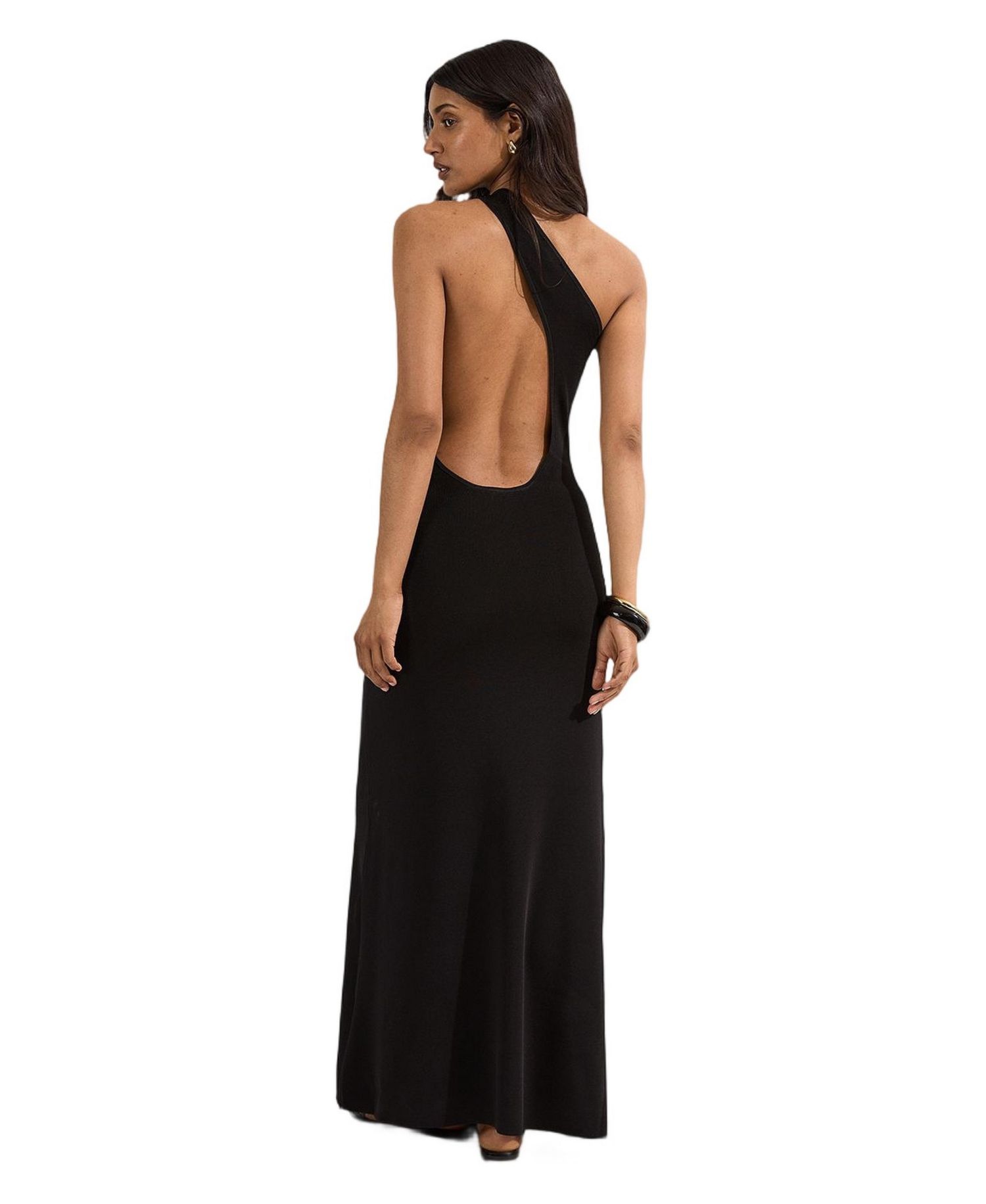 Women's Backless Knit Dress With Hardware