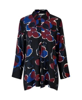 Women's Grivon Collared Long Sleeve Floral Tunic