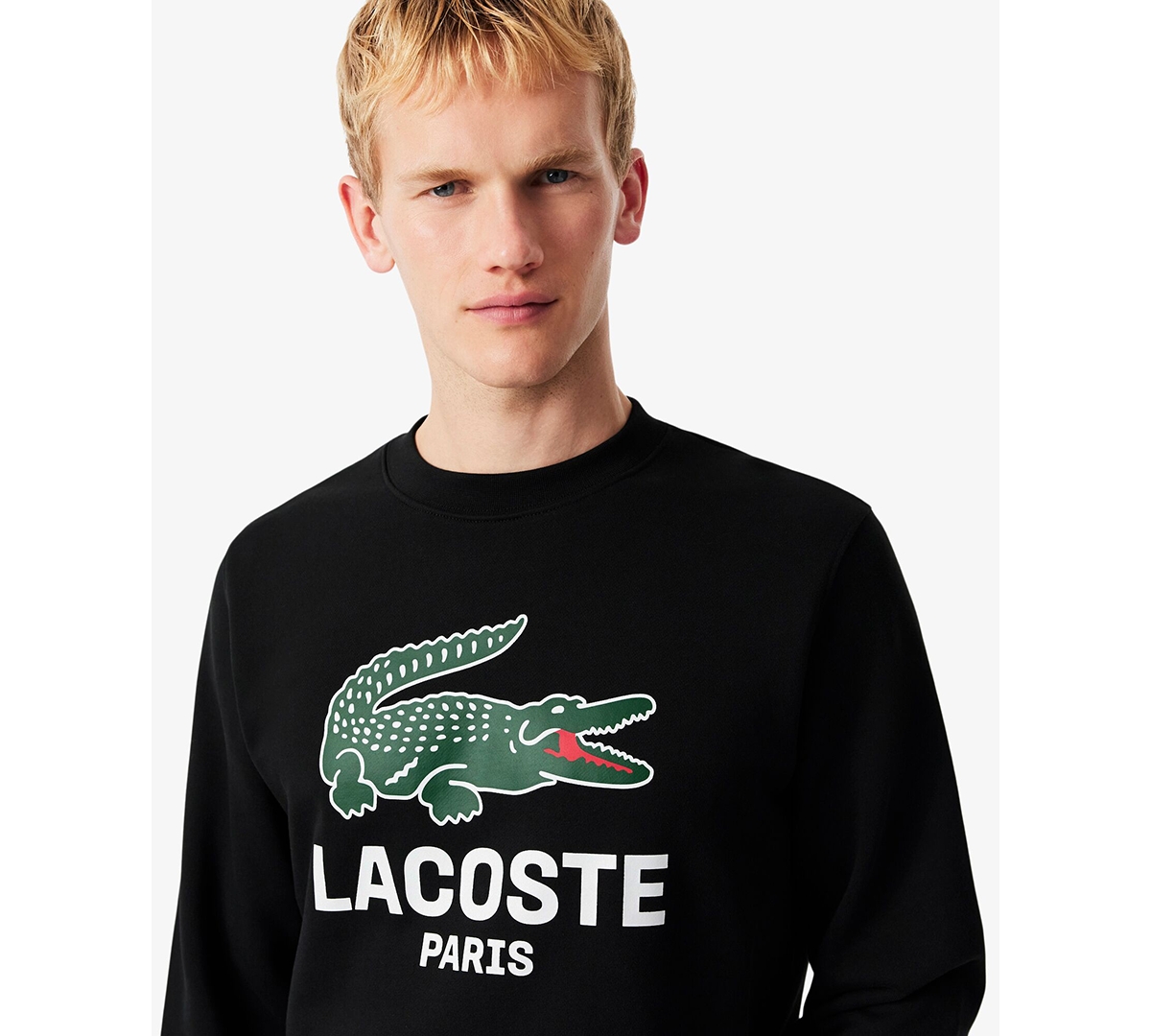 Lacoste Men's Crocodile Print Crewneck Sweatshirt