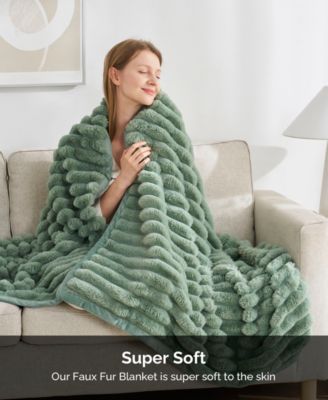 Ultra Plush Raschel Mink Blanket, Twin/Full