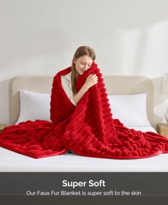 Ultra Plush Raschel Mink Blanket, Queen/King