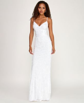 Juniors' Sequin Long Mermaid Gown, Created for Macy's